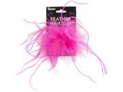 Ostrich Feather Hair Clip Hot Pink