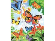 Color Pencil By Number Kit 8.75 X11.75 Bright Butterflies
