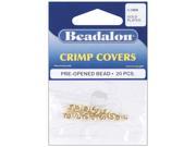 Gold Plated Crimp Covers 4mm 20 Pkg