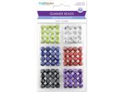 Glimmer Acrylic Disco Ball Bead Variety Pack 96 Pkg Assorted Colors