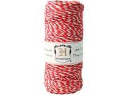 Hemp Cord Spool Variegated 20 205 Pkg Red And White