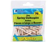 Woodsies Tiny Spring Clothespins Natural 1 50 Pkg