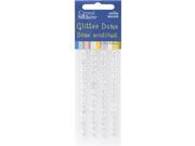 Crystal Stickers Glitter Domes 5mm 64 Pkg Silver