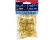 Tinsel Pom Poms 1 6 Pkg White Gold