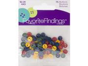 Favorite Findings Mini Buttons 75 Pkg Country