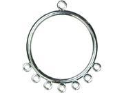 Jewelry Basics Metal Findings 8 Pkg Silver Ear Hoops W Loops