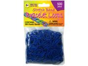 Stretch Band Bracelet Loops 500 Pkg Royal