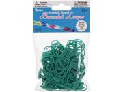 Mini Rubber Bands 300 Pkg W 12 Clips Turquoise