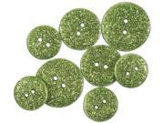 Favorite Findings Glitter Buttons Citron Opaque 7 Pkg