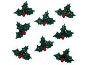 Dress It Up Holiday Embellishments Glitter Holly