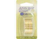Colored Wire 26 Gauge 15 Yards Pkg Natural Non Tarnish Brass