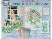 Pencil Works Color By Number Kit 9 X12 4 Pkg Floral