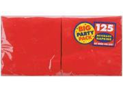 Big Party Pack Beverage Napkins 5 X5 125 Pkg Apple Red