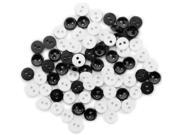 Favorite Findings Mini Buttons 75 Pkg Black White