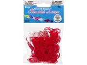 Mini Rubber Bands 300 Pkg W 12 Clips Red
