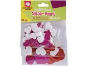 Foam Glitter Stickers 55 Pkg Hearts