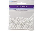 Pearl Beads Value Pack 8Mm White 80 Pkg