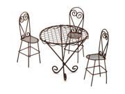 Timeless Miniatures Wire Garden Table Chairs Set