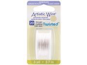 Artistic Wire Twisted Silver 20 Gauge 3yd
