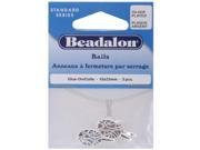 Bails 10mmX23mm 3 Pkg Silver Plated