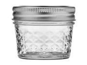 Ball Quilted Crystal Jelly Jar 4oz