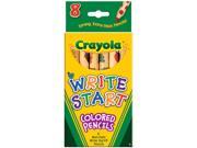 Crayola Write Start Colored Pencils 8 Pkg Long