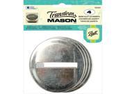 Transform Mason Lid Inserts 4 Pkg Silver Stotted