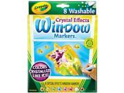 Crayola Crystal Effects Washable Window Markers 8 Pkg