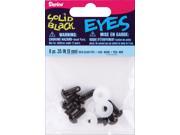Shank Back Solid Eyes 9mm 8 Pkg Black