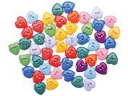 Dress It Up Embellishments Mini Simple Heart Buttons Primary