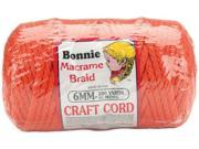 Bonnie Macrame Craft Cord 6mmX100yd Orange