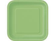 9 Square Plates 14 Pkg Lime Green