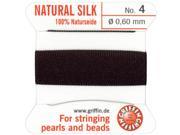 Natural Silk Bead Cord .6mmX2m Black