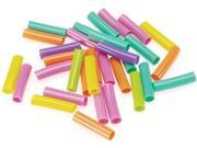 Plastic Straw Beads 75g Assorted Colors