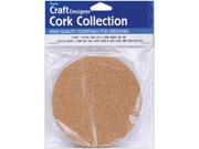 Cork Collection Discs 4 X4 X3mm 4 Pkg