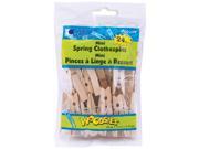 Woodsies Mini Spring Clothespins Natural 1.75 24 Pkg