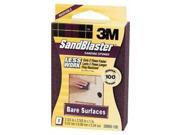 3m 100 Grit SandBlaster Bare Surface Sanding Sponge Block 20908 100