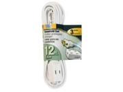 Cord Ext 16Awg 2C 12Ft 13A Wht Power Zone Extension Cords OR660612 054732808403
