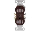 Brown Grounded Receptacle COOPER WIRING Single Receptacles 270B 032664190803