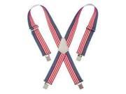 Custom Leathercraft 2in. Wide Red White Blue Work Suspenders 110USA