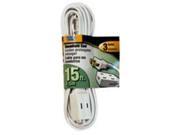 Cord Ext 16Awg 2C 15Ft 13A Wht Power Zone Extension Cords OR660615 054732808410