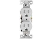 Receptacle Dpx 125V 15A 2P 4In COOPER WIRING Single Receptacles TR270W White