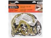 Hampton Products Keeper 12 Piece Multi Pack Bungee Cords 06313