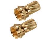 Conn Coaxial Twist On Rg6 Gld American Tack Tv Wire and Cable Fittings Gold
