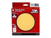 Ali Industries 3245 6 Inch 80 Grit Gold Stick On Sanding Disc Pack of 20