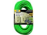 Cord Ext 12Awg 3C 80Ft 15A Power Zone Extension Cords ORN512833 Neon Green