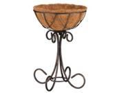 Coconut Lined Planter w Stand MINTCRAFT Planter Accessories W52891 045734964747