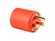 Plg Elec 125Vac 15A 2P 3Wire COOPER WIRING Cord Ends Male 220v 6867 BOX Orange
