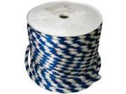 Wellington Cordage 46406 Blue White Derby Rope 5 8 in. x 200 ft. Solid Braided