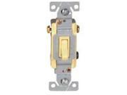 Cooper Wiring 1303V 3 Way Ivory Toggle Switch Standard Grade Side and Push Wir